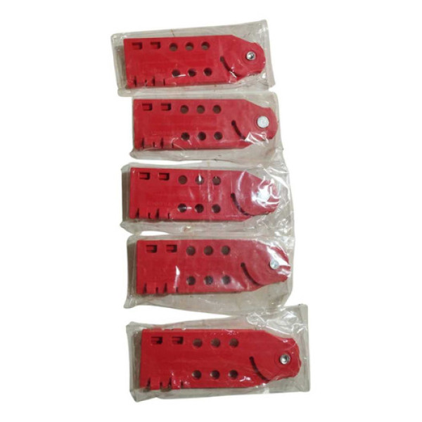 Kit 5 Prensa Cabo Plástico 6 Furos  Bloqueio A Cabo Multiuso