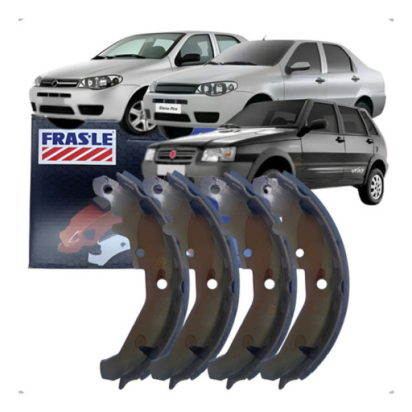 Kit Sapata Lona Freio Traseiro Fiat Siena Frasle 70788585