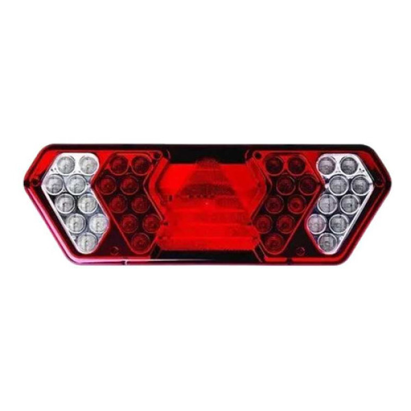 Lanterna Traseira Led Carreta Guerra 24v  Iva L3135 Esquerdo Bordô