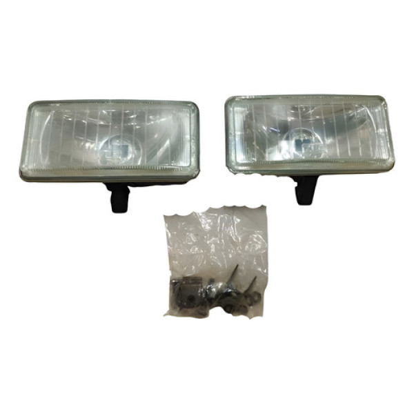 Par Farol Auxiliar Milha Retangular Sem Lâmpada  ZLG 5003 Branca