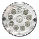 Lanterna Traseira Luz Ré Busscar 12v 808.301 Siló 96mm Ambos Lados Cristal