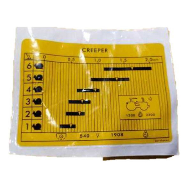 Adesivo Escala De Velocidades Agco Parts 6219564m1