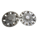  Par Calota Roda Aro 14 Polo Orig. Volkswagen 600601147l Cinza