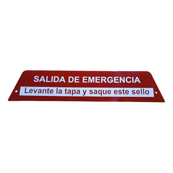 Placa Saída Emergência Em Espanhol  Onibus 