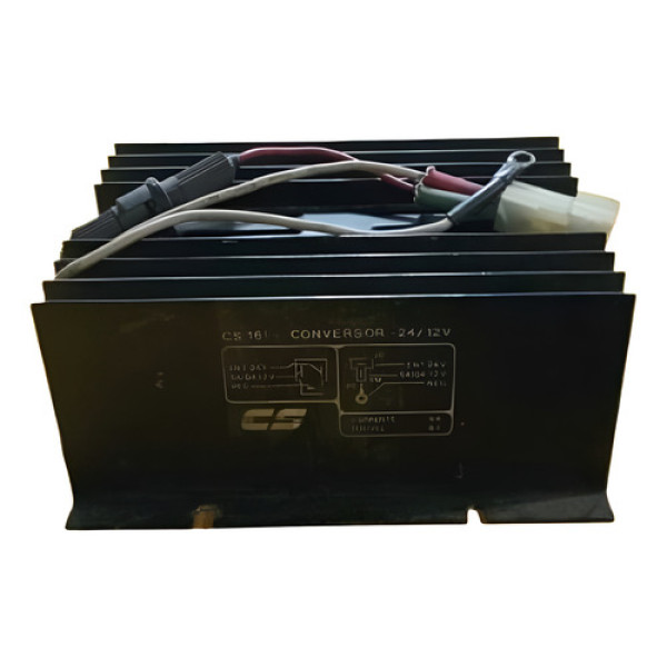 Conversor Voltagem Cs 161 Converte 24v Para 12v 6a  Preto