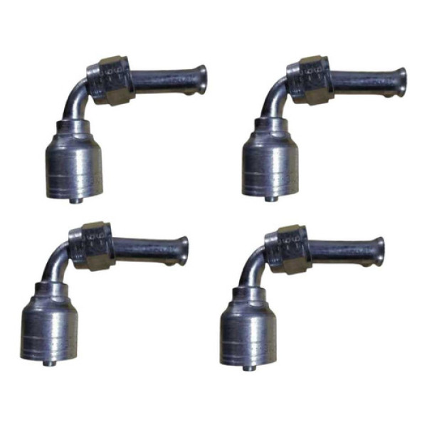 Kit 4 Uni Conexao Femea 90 Jic 9/16 18f 
