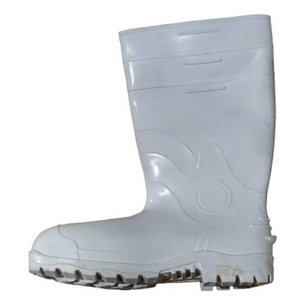 Bota Em Pvc Cano Longo Branca N 41 Branco 41