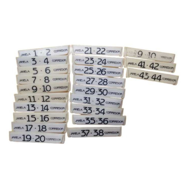 Conjunto Numeracao Poltrona Rodoviario 4