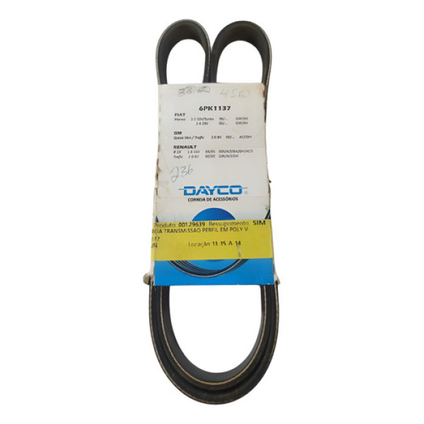 Correia Transmissao Perfil Dayco Em Poly V 6pk1137