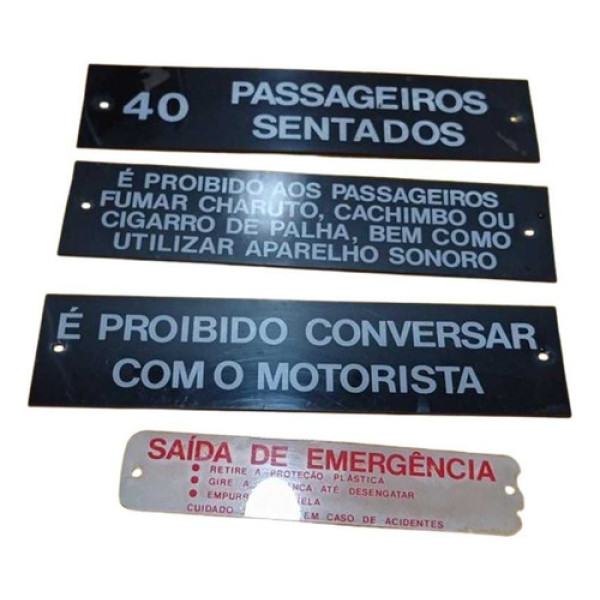 Conjunto Placas De Informação Diplomata Nielson