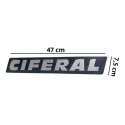 Emblema Ciferal 47cm X 7,5cm Plastico Preto
