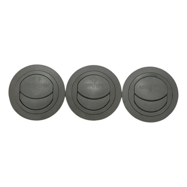 Kit 3unidades Difusor De Ar Redondo Cinza 73x60